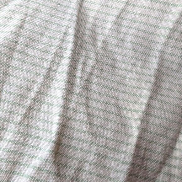 Calvin Klein Silk Blend Micro Stripe Green and White Button Down Size S - Picture 2 of 9